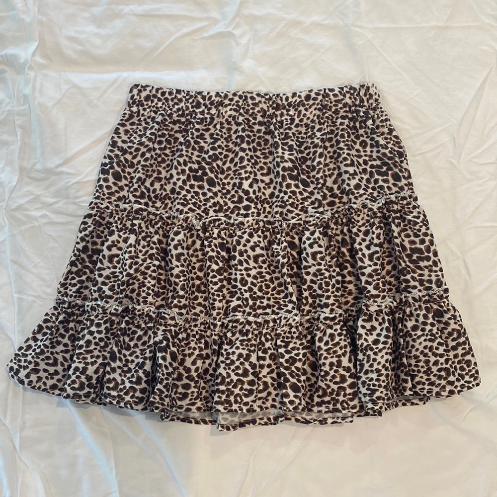 Flowy Leopard Print Skirt
